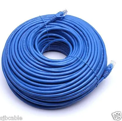 $14.99 • Buy 150FT CAT6 Cable Ethernet Lan Network CAT 6 RJ45 Patch Cord Internet Blue NEW