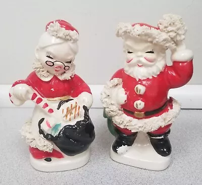 Vtg Napco Christmas Santa & Mrs Claus S&p • $19.99