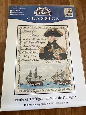 £15 • Buy DMC BATTLE OF TRAFALGAR SAMPLER Counted Cross Stitch Kit - Brand New