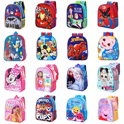 Boys Girls Kids Backpack Childrens Character Rucksack Junior Toddlers School Bag • £7.95