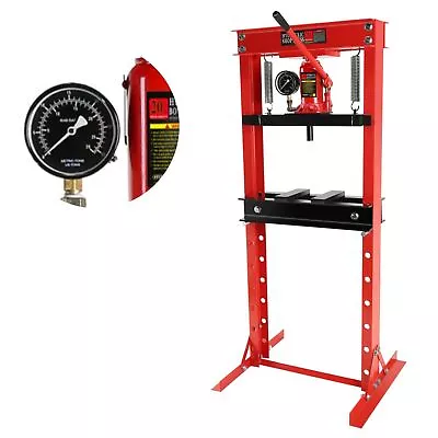 Hydraulic Press Steel H-Frame Adjustable Shop Press With Stamping Plates • $400