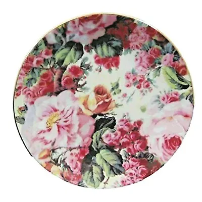 English Rose Pattern Fine China Cup Cake Plates For Children's Tea Parties • $12.99