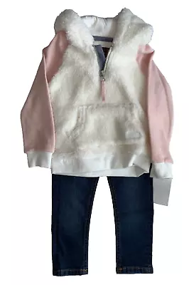  7 FOR ALL MANKIND Baby Girls 2pc Hoodie & Jeans Set Size 24M  New W/Tag • $19.95