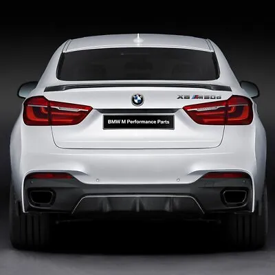 Fit Bmw X6 X6m F16 M-style Real Carbon Fiber Rear Trunk Duck Spoiler Lid Wing • $124.95