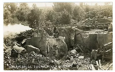 RPPC NY Steam Drill Sugar River Quarry Henry Beach Photo Lewis County • $39.99