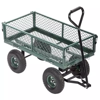 Garden Carts Utility Wagon Outdoor Lawn Yard Buggy Yard Dump Wagon Cart 400 L... • $134.39
