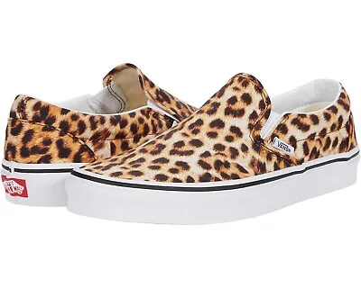 Vans Leopard Print Classic Slip-On Sneakers Shoes Size 6 Women's • $38.99