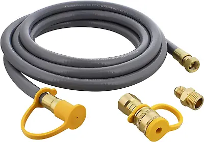 Natural Gas Grill Hose 12Ft - Flexible Gas Line Quick Connect Gas Hose 3/8In Fe • $47.99