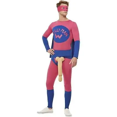 Smiffys Willyman Superhero Men's Fancy Dress Costume • £33.49