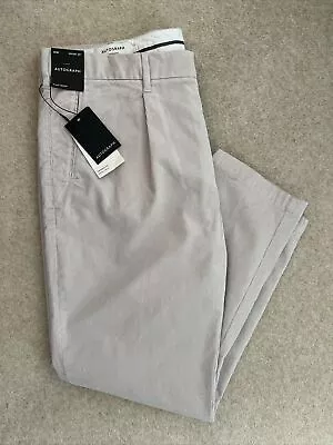 AUTOGRAPH M&S MENS WHITE CREAM TAPERED PLEAT CORD TROUSERS Waist 38” Leg 29” • $34.80