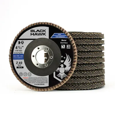 4-1/2  X 7/8  Black Hawk Zirconia Flap Discs T29 4.5  Sanding & Grinding Wheels • $24.99