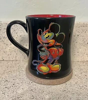 Disney Store Large Coffee Mug Cup Mickey Mouse Black And Red • $9.99