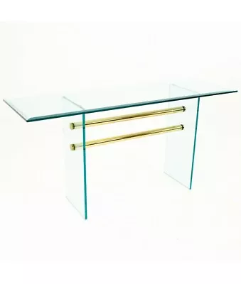 Pace Mid Century Brass And Glass Coffee Sofa Table • $895
