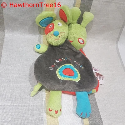 Frog And Mouse Dou Dou Blankie Comforter By Latitude Enfant NEW D323 • £15.38