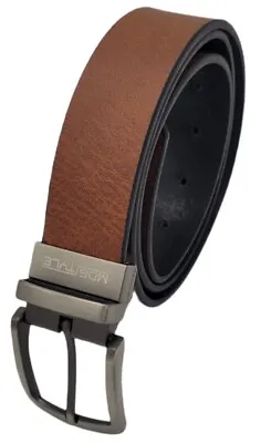 Double Sides Leather Reversible Belt For Men Black And Brown Dress Belt Size 40 • $12.49
