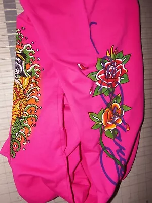 ED HARDY BY CHRISTIAN AUDIGIER  RARE VNG HOT  PINK WOMEN’S  SWEATPANTS   Size XL • $160