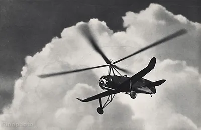 1931 Vintage AVIATION AIRPLANE Aerial AUTOGYRO Aircraft Clouds Photo Art 11x14 • $198.12