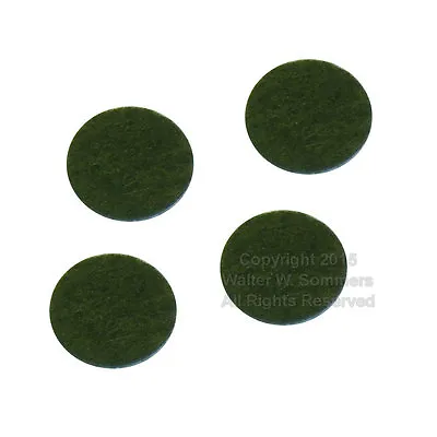 Victor Victrola Phonograph Cabinet Light Green Felt Bumper Pads For Lid Set Of 4 • $2.98