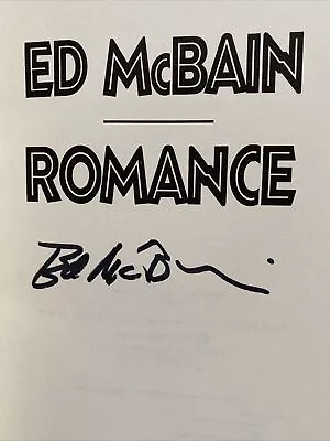 Signed Romance By Ed McBain 1st Edition 1st 1995 Hardcover Protective Cover • $14.99