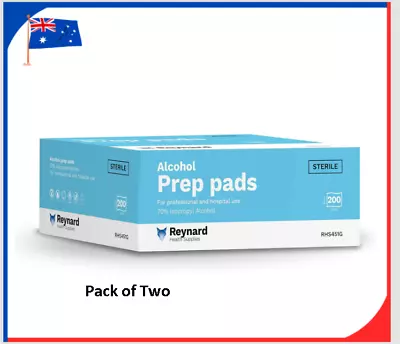 REYNARD LARGE Alcohol Skin Prep Pads/Swabs/Wipes -200 WIPES • $18.61