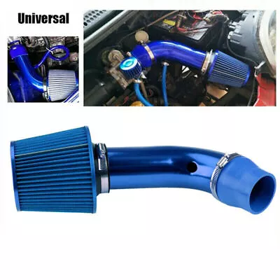 Car Blue Cold Air Intake Filter Induction Pipe Power Flow Hose System Accessorie • $35.98