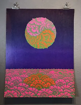 Original Vintage Neon Rose Poster #B-2 Moscoso 1967 22x28  Excellent Condition • $150