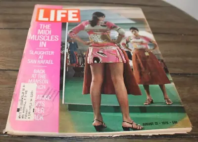 Vtg Life Magazine AUGUST 21 1970 Charles Manson Trial GREAT ADS! • $14.99