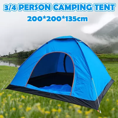 Pop Up Tent Automatic 3-4 Man Family Tent Camping Anti-UV Outdoor Shelter Hiking • $36.09