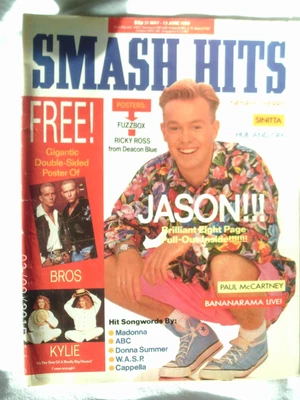 £1.50 • Buy Smash Hits Pop Magazine Jun 1989 Jason Donovan    Incomplete