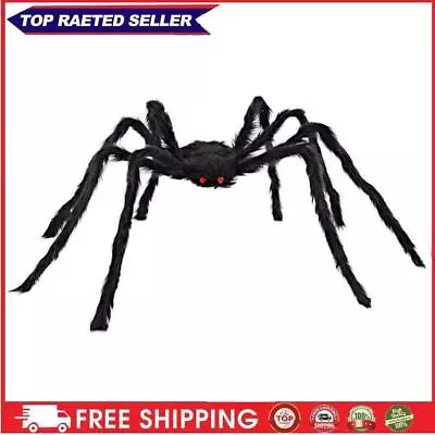 Halloween Spider Black & Hairy - Giant Scary Home Decor Prank Toy (150cm) • $30.90