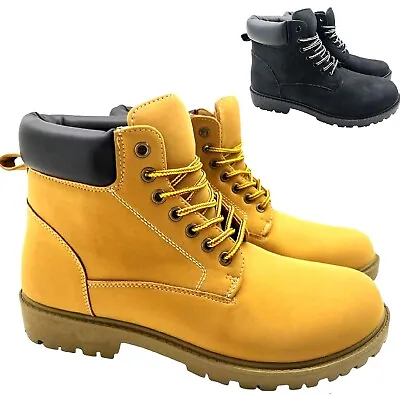 £15.95 • Buy Mens Warm Casual Comfort Walking Hiking Winter Combat Work Ankle Boots Size Uk