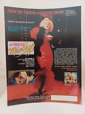  THE COMEBACK OF MARILYN  '82 *OLINKA & MARILYN JESS  PHOTO AD SLICK 8.5  X 11  • $4