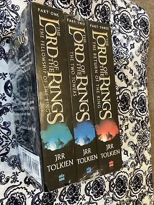 The Lord Of The Rings Book Trilogy Set PB Film  Tie In Tolkien Vintage -Sealed • £24.95