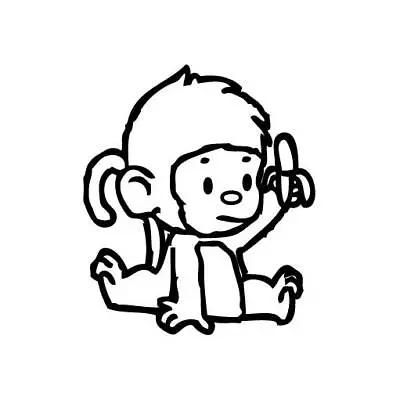 Monkey Banana Up - Vinyl Decal Sticker For Wall Car IPhone IPad Laptop • £6.61