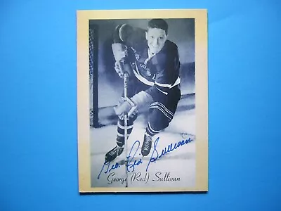 1950's 1960`s Nhl Hockey Photo George Red Sullivan Autograph Auto Ny Rangers • $34.99