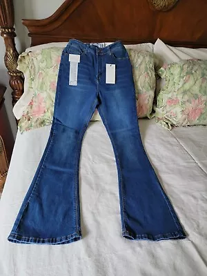 New Vince Blue Women's High Rise Jeans Sz5 Boot Cut Super Soft Flared Trousers • $22