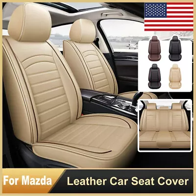 For Mazda Auto Car Seat Covers Leather 2/5-Seats Front Rear Interior Protectors • $87.12