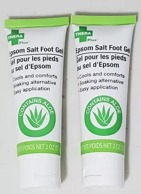 SET OF 2 Thera Plus Epsom Salt Foot Gel Cool And Comforts Easy Application • $7.99