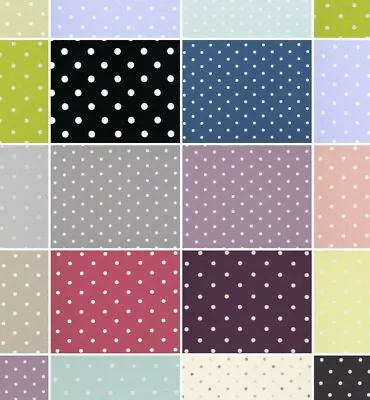 £7.99 • Buy Clarke And Clarke Dotty 100% Cotton Curtain Upholstery Craft Fabric By The Metre