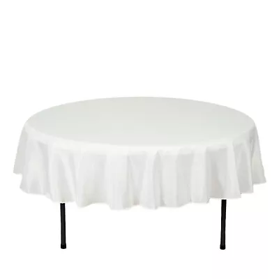 10 90  Round Polyester Tablecloths Wedding Party Table Linens Wholesale Supplies • $90.74