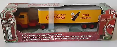 1950 Chevrolet Coca-Cola Semi Tractor Trailer Truck Bank Ertl 1/43 Vintage Coke • $29.99