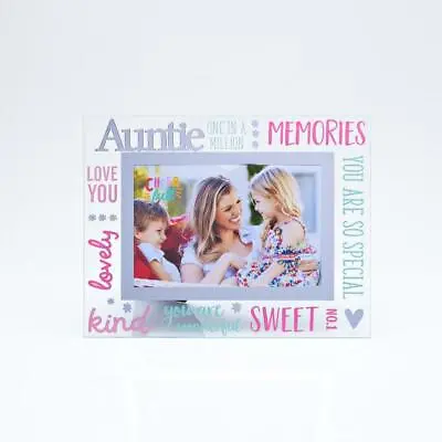 3D Glass Photo Picture Frame Landscape 6x4 Inch Gift - Auntie • £7.97