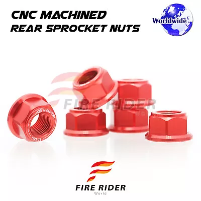 Red Rear Sprocket Nuts M8 For MV Agusta Brutale 1090 RR 10 11 12 13 14 15 16 17 • $32.98