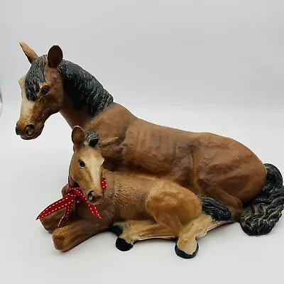 Universal Statuary Horse Pals Figurine Statue 1998 USA #876  Foal Mom Ceramic • $57.60