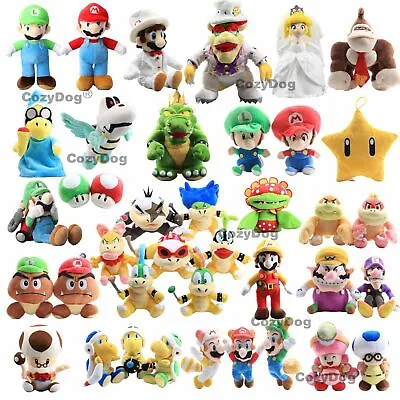 Super Mario Bros. Plush Soft Stuffed Doll Animals Kid Gift Teddy Collection Toy • £9.59