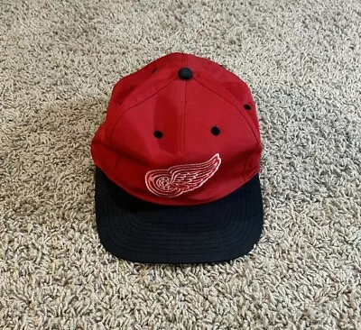 Vintage Detroit Red Wings Logo 7 Snapback Hat Cap Men Women NHL Hockey Red READ • $10