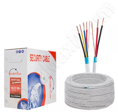 SHIELDED Security ALARM Cable Stranded / Solid Wire 18 22 AWG 500ft 1000ft WHITE • $49.95