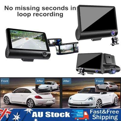 $52.49 • Buy 4  In Car Camera Recorder Dual Front And Rear HD 1080P Dash Cam Night Vision AU