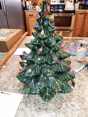 Vintage Ceramic  13  Christmas Tree W/O Base • $35