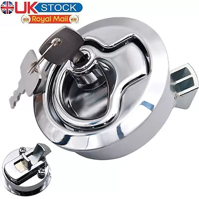£12.69 • Buy 2  Round Locking Flush Pull Latch Hatch Lift Key Marine Boat Door Deck Hardwares